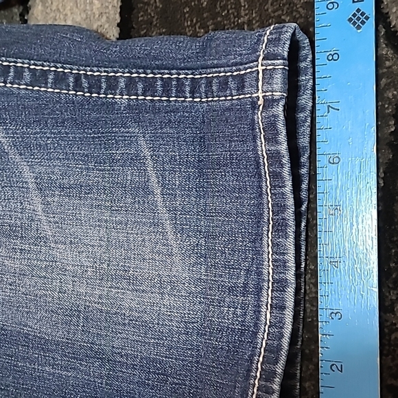 MISS ME EMBROIDERED RHINESTONES EASY BERMUDA DENIM JEAN SHORTS - Picture 7 of 14